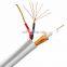 RG6  White Siamese Plenum Coax Cable, 1000 ft. RG6 with power