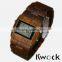 Hot Sale Blackwood LCD Digital Wooden Wacthes With Big Square Face For Men                        
                                                Quality Choice