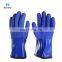 Short Sleeves Blue Pvc Gloves Oil And Gas Resistant Industry Protection Warm Towel Liner Sandy Rubber Work Gloves