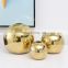 Creative Ins Nordic Gold Vases For Wedding Centerpieces Sphere Ceramic Vase For Home Decor Luxury Accessories