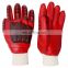 Red Nitrile Full Coated Knitted Wrist Anti Oil Glove Anti-Impact Work Heavy Duty Oil And Gas Gloves