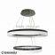 modern simple design three circle acrylic led pendant light for indoor living room dining room restaurant hotel