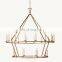 Light home decor loft retro industrial iron art loft style 2 tier chandeliers pendant lamps for home