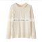 Hot Sale 100% Korean Style Casual Women's Sweater Thick Warm Cashmere Knitted with Crew Neck Solid Pattern Front Logo for Winter