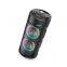 ZQS4239 Hot sale Double 4 inches party speaker with 10w power colorful light and wired microphone
