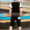 2015 boy Sports Wear Plain T-Shirt and Sport strip Pants / Wholesale Clothing Made in China Jiangxi