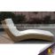 Outdoor plastic sun lounger black waterproof rattan beach seats chairs aluminium armchair