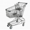 China Shopping Cart Manufacturer Custom Carbon Steel Wire Shopping Trolley