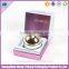 Luxury pink paperboard cosmetic box with plastic holder insert