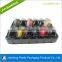 12 pcs PET Plastic macaron packing trays with lids dongguan supplier
