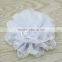 3.75 inch Chiffon Lace Flower in Pink - Solid chiffon flower with lace- Flower Head for Headbands and DIY Hair Accessories