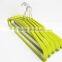 coat hangers velvet flocking finish with shoulder pad