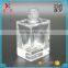 cheap square mini clear nail polish bottle with brush cap 12ml