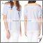 Custom Elegant summer New short sleeve Cotton lady blouse & top