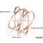 Wholesale Fashion Jewelry 18K elegant design rose gold light weight gold ring for ladies