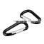 10pcs Black Aluminum Alloy D Carabiner Snap Clip Hook Keychain Camping Hiking Tools