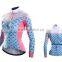 ladies dye sublimation long sleeve cycling jersey uniforms