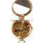 Beautiful Brass Gift Compass -Mirror Lid Nautical Compass with Leather Case 13496