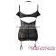 Black Romantic ladies lace 3pcs Chemise lingerie sexy babydoll