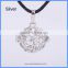 Star Shape Hollow Copper Chime Magic Box Cage Mom Baby Belly Bell Harmony Pregnancy Necklace Pendant BAC-M014