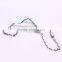 Rectangle Austrian Rhinestone Simulated Pearl Round Bead Long Figaro Chain Bamboo Necklaces & Pendants for Women Jewelry
