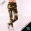Stylish SAUANN Personalized Camouflage Pattern Pull-on Sexy Leggings
