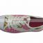 Latested girls custom printed canvas shoes with flower print 2016