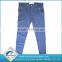 Custom Factory Price Fashion roman fabric blue pants with zipper