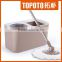 plastic bucket spin mop with wheel and pedal