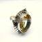 Citrine Cut 925 Sterling Silver Ring, Yellow Antique Fashion Gemstone Jewellery, Designer Oxidized Silver Handmade Jewelry