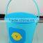 Small Christmas round tin ice bucket with handle