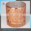 Eco-friendly Embossed Electroplate Cylinder Glass Candle Holder Unique Decorative Candle Wholesale