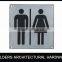 Hinge class Stainless steel Ecthing WC sign plate