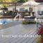 interlocking composite deck tiles non-slip black wood composite deck board