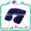 Inflatable airplane travel pillow with customized logo