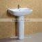 Floor Stand Bathroom Square Ceramic Pedestal Basin