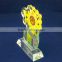 Flower shape achievement awards acrylic trophy