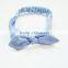 Hot-selling cotton girly headband,fancy printed knotted turban stretch headband,cotton hair accessory
