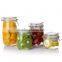 500ml 700ml 1000ml High quality glass storage jar/glass jar with metal clip/glass airtight jar