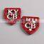 Fashion Enamel Hollow Badge Shape Metal Tag Label Logo with Pins