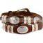 concho studded 100% genuine leather men's scalloped leather belts