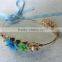 Baroque flower metal headband gold metal leaves Pearl thin hair band wedding bridal crown hair accessories girls FHHBC4001