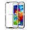 Soft tpu armor cover for samsung galaxy s5 transparent tpu pc frame case cover