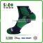 dark blue and green color jacquard cotton sports socks