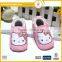 Hot sale very soft sole cute lovely printing baby kids moccasins cheap fake leather shoe