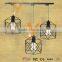 wire cage pendant light track light vintage edison style pendant lamp