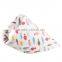 High quality double layers Cotton Burp Cloths Lovely Cartoon Bandana dribble bibs