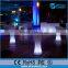 plastic glowing led cocktail table,light up bar table,rgb color illuminated led table