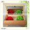 small solid legs mirror photo frame wood box