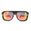 Black Ebony Frame Wood Sunglasses oem laser engraving logo wooden frame glasses